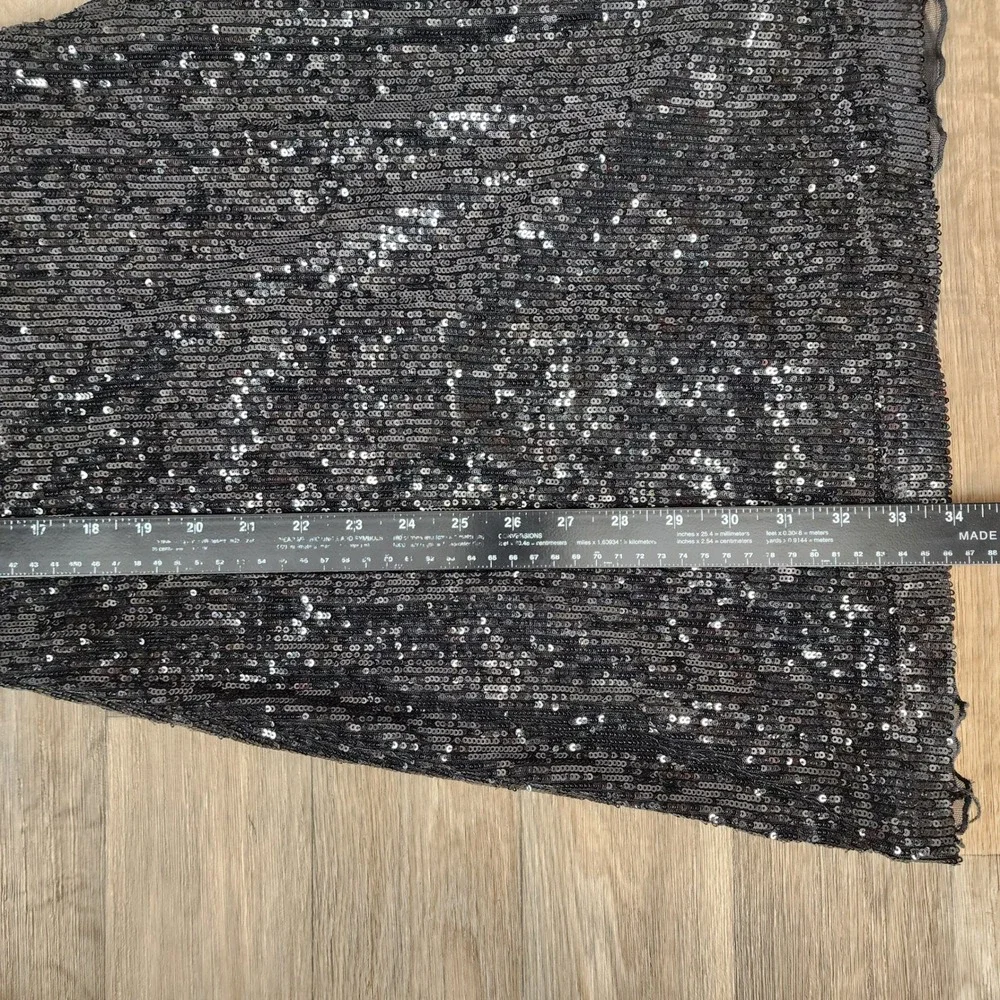 Tory Burch Black Sequin Dress Extra Small XS 3/4 Sleeve Party‎ Cocktail